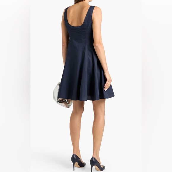 NWOT- Navy Theory Fit and Flare Dress in Sleek Poplin - Size 6 - Picture 2 of 10